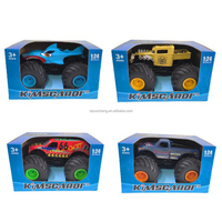 Voiture à grandes roues personnalisable 1:24, en alliage, avec glissière métallique, véhicule tout-terrain, mini-voiture miniature, camion monstre, jouet pour cadeau