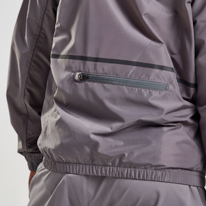 Veste à capuche coupe-vent en toile patchwork respirante OEM avec fermetures éclair, légère et imperméable pour hommes - Product Image 1