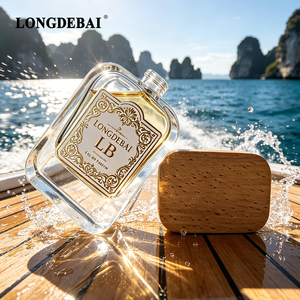 New 2026 Empty Square <b>Perfume</b> Spray <b>Bottle</b> CE Certified 30ml 50ml 100ml Clear Crimp <b>Perfume</b> Glass <b>Bottle</b> with Wooden Lid - Product Image 3
