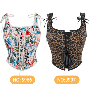 Various Styles Corset Tops for Women Renaissance Lace up Floral Shapewwear Overbust Boned Bustier Bodice - Product Image 4