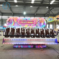 Jeu de carnaval passionnant manèges de parc d'attractions vague folle portable remorque montée mini manèges de miami personnaliser