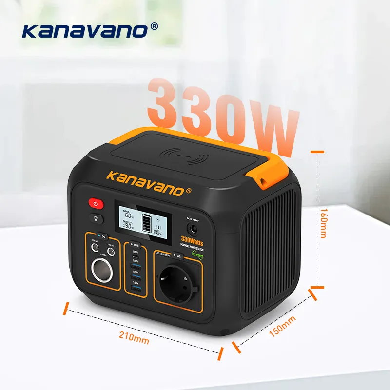 220v 330w 태양열 발전기 충전 전원 은행 야외 휴대용 전원 공급 장치 발전소