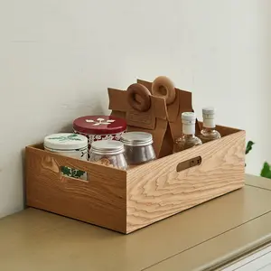 Caisses en bois pour l'affichage, boîtes décoratives de stockage de caisse rustique, grand nichoir en bois avec poignée panier de conteneur de ferme