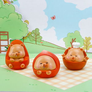 Yu Mo Craft Happy Pig Nut Shop - Caja Sorpresa con Figuras Coleccionables (Set de 8 Piezas) - Juguetes de Dibujos Animados para Decoración del Hogar, Regalo para Niños y Adultos - Product Image 3