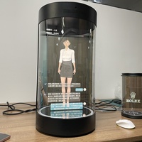Pantalla Cilíndrica Holográfica 3D de 21.5 Pulgadas, Proyector de Hologramas Publicitarios HD 1080P para Tiendas Minoristas