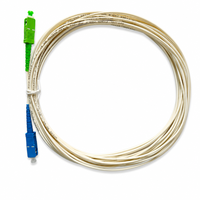 Câble de raccordement optique monomode G657A2 SC APC-SC UPC 1 fibre, faible perte d'insertion, classe opérateur, 2,0 mm, blanc, OFNR