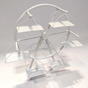 Rak Penyajian Makanan Berputar Model Kincir Ria Bertingkat dari Logam untuk Restoran Hot Pot, Pernikahan, Nampan Kue Kering - Product Image 5