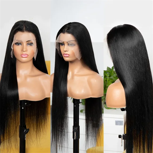 Hot Sale Pre Plucked Swiss Hd Lace Frontal Closure,Cuticle Aligned Thin Transparent Ear To Ear 13X4/13x6 Lace Wig