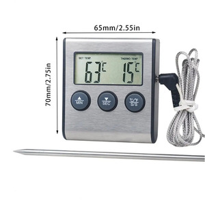 Tp700 từ xa kỹ thuật số không dây thực phẩm nhà bếp lò Nhiệt kế thăm dò cho BBQ nướng lò thịt hẹn giờ nhiệt độ bằng tay Thiết lập - Product Image 2