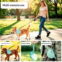 Bouteille d'eau pliable pour animaux de compagnie, portable, pour l'extérieur, distributeur d'eau pour chats et chiens