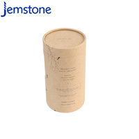 Boîte d'emballage cylindrique en carton kraft écologique jetable personnalisée avec fenêtre transparente en PVC pour vêtements et thé