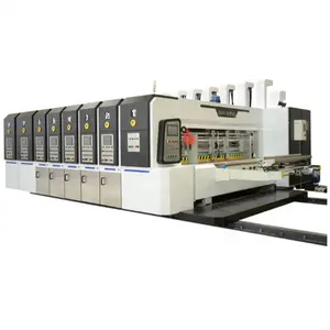 cardboard printing machine high speed 3/4/5/6 colors cardboard carton printer computer slotting rotary die cutter machine