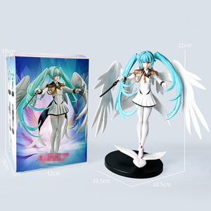 Figura de PVC de 21CM de Miku Cosplay con Alas, Figura de Anime de Chicas Lindas de Pie, Estatua Coleccionable, Juguete, Regalo - Product Image 4
