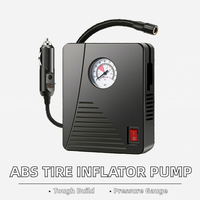 High Quality 12V ABS Portable Car Air Compressor Tire Inflator Pump with Tire Pressure Monitor for Vehicles