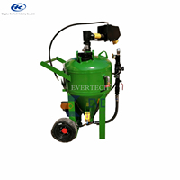 Sableuse mobile sans poussière WET avec nettoyeur haute pression et pistolet de sablage moteur et conteneur
