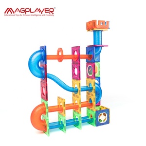 Juguetes STEM de China, 102 Uds., juego de baldosas magnéticas, bloques de construcción, carrera de mármol, bolas de carrera, juguete para niños - Product Image 3