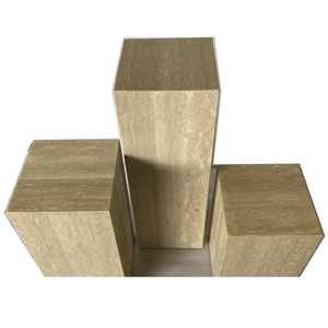 Base de Mesa Cúbica de Dolomita y Travertino UnionStone, Diseño Moderno y Simple, Ecológica, Duradera, Impermeable, Diseño Gráfico - Product Image 3