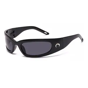 2022 New Moon Rectangular Sunglasses Women Man Vintage Outdoor Cycling Sports Hip Hop Punk Sun Glasses