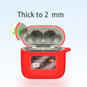 Funda protectora de silicona colorida para auriculares para <span class=keywords><strong>JBL</strong></span> <span class=keywords><strong>Tour</strong></span> Pro 2 Funda de silicona a prueba de golpes con llavero - Product Image 4