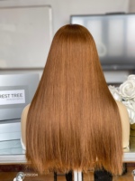 Perruque en cheveux humains casher SHY Remy BB8, cuticules alignées, super légèrement dégradée, pointes pleines, petits nœuds, pour femmes blanches