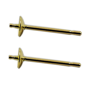 Beadsnice Scrolls <strong>Back</strong> 14K Yellow Gold Ear <strong>Locking</strong> <strong>Earring</strong> <strong>Back</strong> &amp; 14k Gold Stud <strong>Earring</strong> - Product Image 1