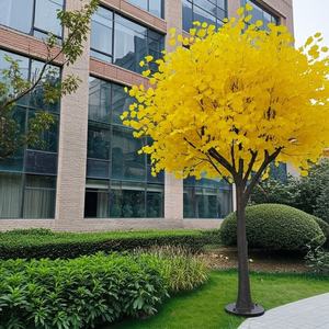 CHUANGFA Arbre Artificiel à Cheveux Vierges 3M <span class=keywords><strong>Ginkgo</strong></span> <span class=keywords><strong>Biloba</strong></span> Paysage de <span class=keywords><strong>Jardin</strong></span> en Plastique pour Halloween Noël Nouvel An Centres Commerciaux - Product Image 1