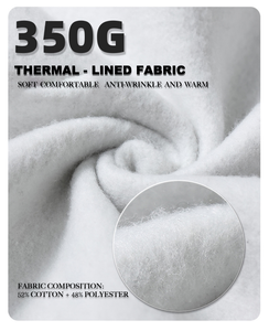 Men's Heavyweight Cotton Hoodie Durable Thick Fabric Warm For Winter Cold Weather Wear - Product Image 4