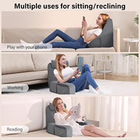 Lesekissen Rückenstützkissen mit Armlehnen für Bett Sitzen Aufrecht, Rückenlehne für Liegen, Gaming, Ausruhen, Fernsehen