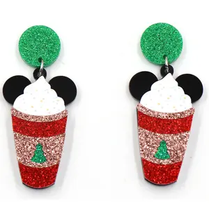 ERS733ER1547 (1pair)New product CN Drop mouse ice cream women's Cute Christmas Acrylic Earrings