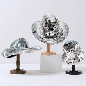 Sombrero de Vaquero/Vaquera con Bola de Discoteca de Cristal al por Mayor de Fábrica - ¡Venta Caliente para Fiestas de Cumpleaños y Despedidas de Soltera! - Product Image 1