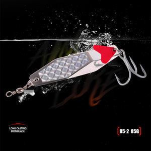 Leurre de pêche en métal, type cuillère, appât nageur, avec hameçon triple, pour eau salée et eau douce, leurre dur, spinner, pour Carpe, <span class=keywords><strong>Brochet</strong></span>, Cabillaud, Bar, <span class=keywords><strong>Brochet</strong></span>. - Product Image 1