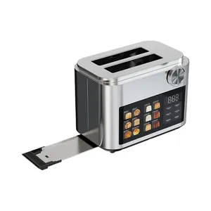 <span class=keywords><strong>Grille</strong></span>-<span class=keywords><strong>pain</strong></span> multifonctionnel électrique Vaison 2 fentes, polyvalent, avec minuterie numérique, en acier inoxydable, pour sandwichs, vitesse variable, idéal pour hôtels - Product Image 4