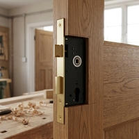 Corps de serrure à mortaise ignifuge, boîtier de serrure de sécurité au design moderne norme russe pour porte d'appartement