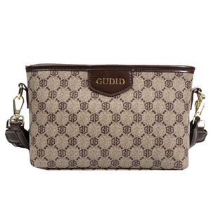 กระเป๋าสะพายไหล่ผู้หญิงสไตล์วินเทจ ลายเรขาคณิต ป้องกันการโจรกรรม วัสดุ PU คุณภาพสูง ซับในโพลีเอสเตอร์ สำหรับใช้ในชีวิตประจำวัน - Product Image 1