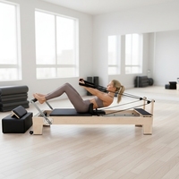 Banc d'entraînement Pilates pliable en bois d'érable - Équipement de gym portable, durable et écologique avec emballage en boîte en bois