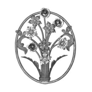 Plateaux à fleurs en fer ornemental à bas prix et de haute qualité Rosettes en acier moulé Fer à fort volume de production - Product Image 1