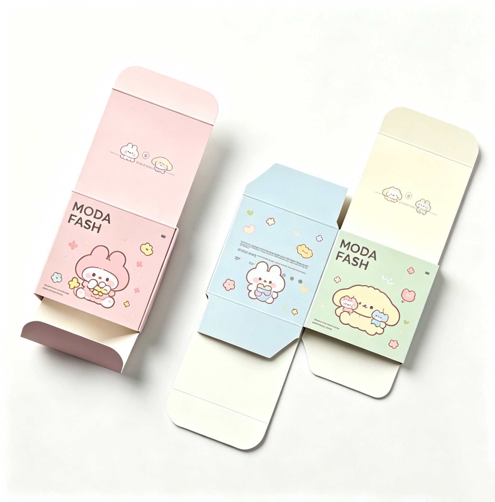 Hot Sale Customized Product Packaging Paperboard Small Box Packaging Foldable White Cardboard Material Custom logo