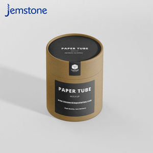 Boîte d'emballage cylindrique en carton kraft pour capsules de gel alimentaire à base de plantes, design personnalisé, recyclable, tube en papier pour poudre de protéines - Product Image 6