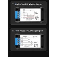 Voltmeter KWS-AC300, Ammeter AC 50-300V 0-10/100A Voltmeter Digital LED AC Wattmeter pengukur listrik