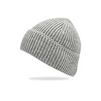 Nouveau bonnet décontracté en tricot épais uni 100 % polyester, polyvalent, pour l'hiver, vente en gros, unisexe, chaud, pour e-commerce