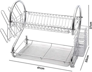 Giá Để Ráo Bát Đĩa 2 Tầng, Giá Để Bộ Đồ Ăn, Máy Sấy Bát Đĩa Quầy Bếp, Giá Để Cốc Và Giá Để Ráo Bát Đĩa - Product Image 5