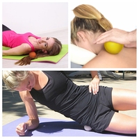 Balles de lacrosse en Silicone de massage personnalisées noires de 6.3cm