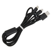 Nylon tressé 1.2m 3-en-1 câble de charge rapide multi-USB cordon de charge pour iPhone pour Samsung pour Xiaomi Android Mobile