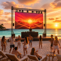 Écran LED géant P10 pour location extérieure, 7000 cd/m², lisible en plein soleil, idéal pour les foires et les carnavals