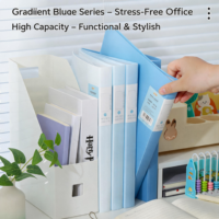 Porte-documents A4 couleur dégradée |   Organisateur de fichiers transparent à pochettes |   Classeur de rangement pour documents, reçus et certificats de bureau