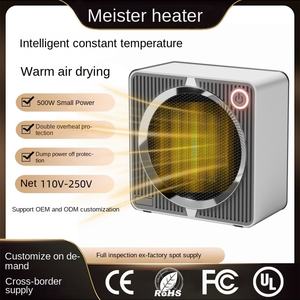 Household Portable Ceramic PTC Electric <strong>Heater</strong> 500W Overheat Protection Tip-Over Protection Small Size Manual Control Room - Product Image 3
