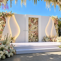 Panneau mural de fond en PVC MILE populaire pour scène de mariage, décoration LED pour événements, idéal pour arche de mariage