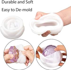 Boîte de rangement en résine époxy Moules en silicone Pot à bougie en forme de rose avec couvercle <span class=keywords><strong>Moule</strong></span> en béton Ciment <span class=keywords><strong>Jesmonite</strong></span> Planteur Bougie <span class=keywords><strong>Moule</strong></span> à vase - Product Image 4