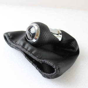 Pomo de palanca de cambios de 5/6 velocidades de cuero PU para Volkswagen Golf - Product Image 3