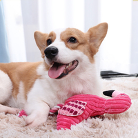 Jouet en peluche interactif Offre Spéciale pour chien Jouet à mâcher molaire en forme de flamant rose avec effets sonores pour jouets pour animaux de compagnie